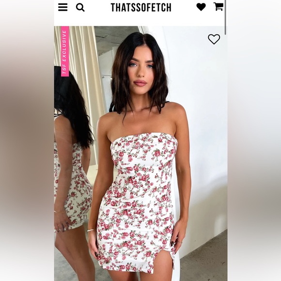 That’s So Fetch Dresses & Skirts - NWT - That’s So Fetch - Charms Dress White Rose Floral - Size 4